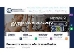 Universidad CES's Website Screenshot