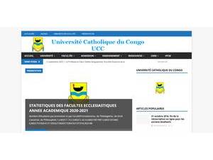 Université Catholique du Congo's Website Screenshot