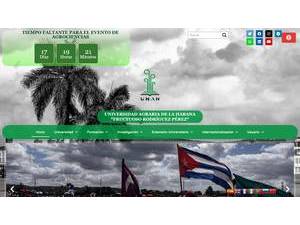 Fructuoso Rodríguez Pérez Agricultural University of Havana's Website Screenshot