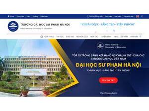 Hanoi National University of Education's Website Screenshot
