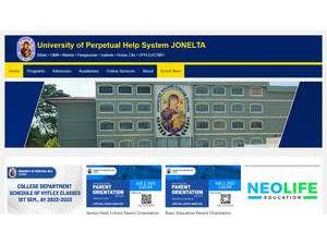 University of Perpetual Help System Jonelta's Website Screenshot