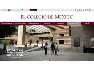 Colegio de Mexico's Website Screenshot