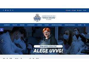 Vasile Goldis Western University of Arad's Website Screenshot