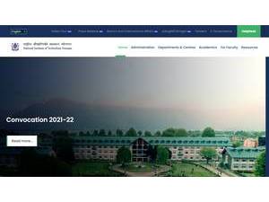 National Institute of Technology, Srinagar's Website Screenshot