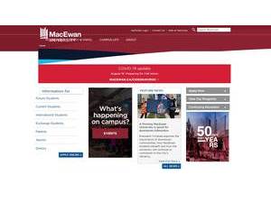 MacEwan University's Website Screenshot
