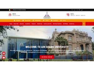Ain Shams University's Website Screenshot