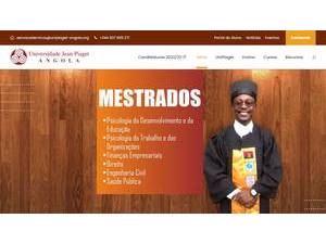 Jean Piaget University of Angola's Website Screenshot