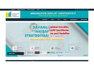 Mingəçevir Dövlət Universiteti's Website Screenshot