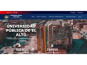 Public University of El Alto's Website Screenshot