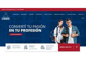 Cumbre Private university's Website Screenshot