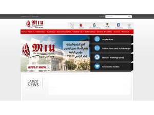 Misr International University's Website Screenshot