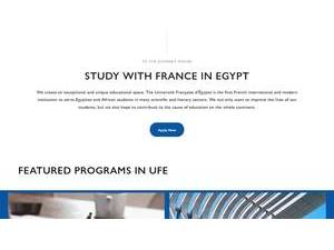 French University of Egypt's Website Screenshot