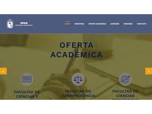 Panamerican University, El Salvador's Website Screenshot