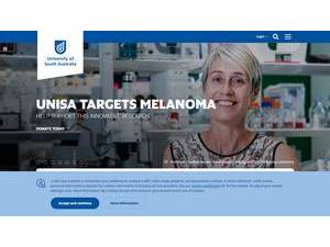 University of South Australia's Website Screenshot