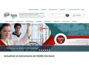École d'ingénieurs SIGMA Clermont's Website Screenshot