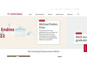Hertie School of Governance's Website Screenshot