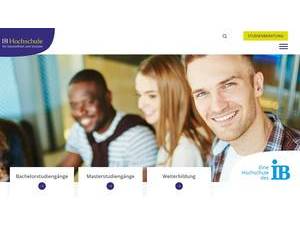 IB University of Applied Social Sciences Berlin's Website Screenshot