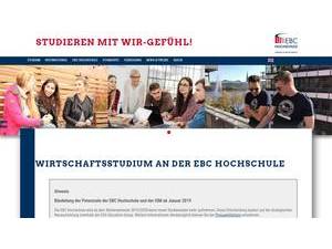 EBC Hochschule Hamburg's Website Screenshot