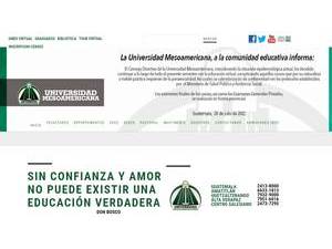 Universidad Mesoamericana, Guatemala's Website Screenshot