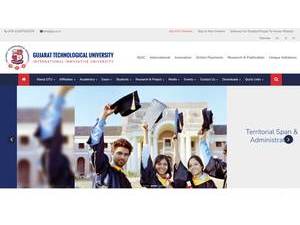 Gujarat Technological University's Website Screenshot