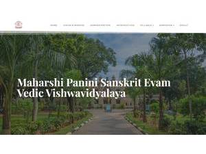 Maharishi Panini Sanskrit University's Website Screenshot