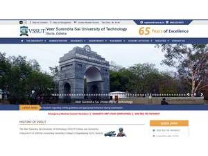 Veer Surendra Sai University of Technology's Website Screenshot