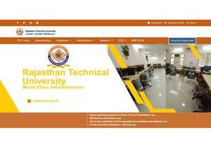 राजस्थान तकनीकी विश्वविद्यालय's Website Screenshot