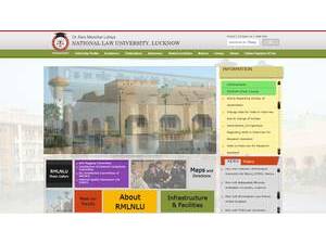 Dr. Ram Manohar Lohiya National Law University's Website Screenshot