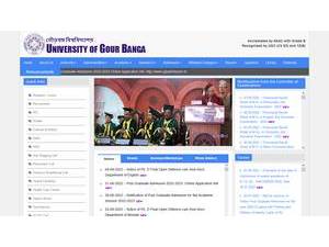 University of Gour Banga's Website Screenshot