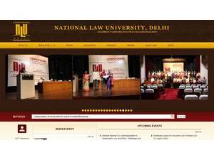 राष्ट्रीय विधि विश्वविद्यालय, दिल्ली's Website Screenshot