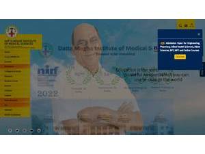 Datta Meghe Institute of Higher Education & Research's Website Screenshot