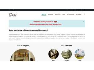 Tata Institute of Fundamental Research's Website Screenshot