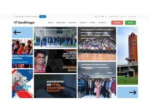 ઇન્ડિયન ઇન્સ્ટિટ્યૂટ ઓફટેકનોલોજી, ગાંધીનગર's Website Screenshot
