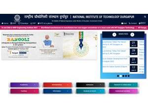 National Institute of Technology, Durgapur's Website Screenshot