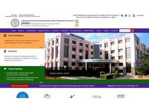 Jawaharlal Institute of Postgraduate Medical Education & Research's Website Screenshot