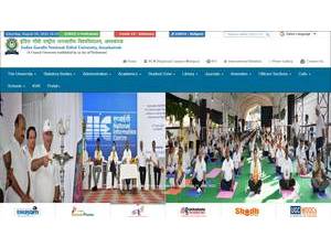 इंदिरा गांधी राष्ट्रीय जनजातीय विश्वविद्'s Website Screenshot