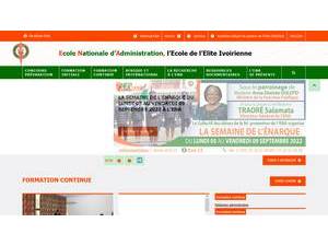 École Nationale d'Administration de Côte d'Ivoire's Website Screenshot