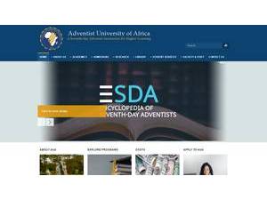 Adventist University of Africa's Website Screenshot