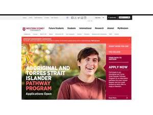 Western Sydney University's Website Screenshot