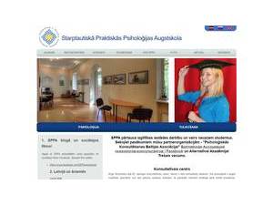 Starptautiska praktiskas psihologijas augstskola's Website Screenshot