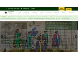 University of Lusaka's Website Screenshot