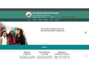 The Zambia Catholic University's Website Screenshot