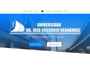 Dr. José Gregorio Hernández University's Website Screenshot