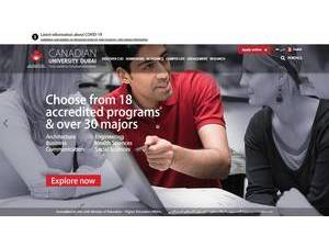 Canadian University of Dubai's Website Screenshot