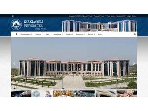 Kirklareli University's Website Screenshot
