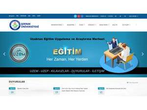 Sirnak University's Website Screenshot