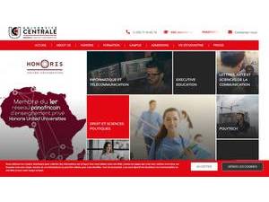 Central University, Tunisia's Website Screenshot