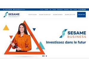 SESAME University's Website Screenshot