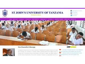 St John's University of Tanzania's Website Screenshot