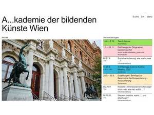 Akademie der Bildenden Künste Wien's Website Screenshot